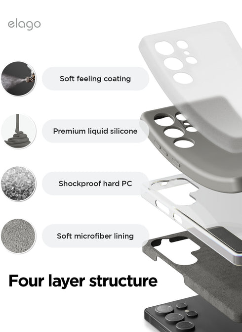 elago Samsung Galaxy S25 ULTRA Case Liquid Silicone